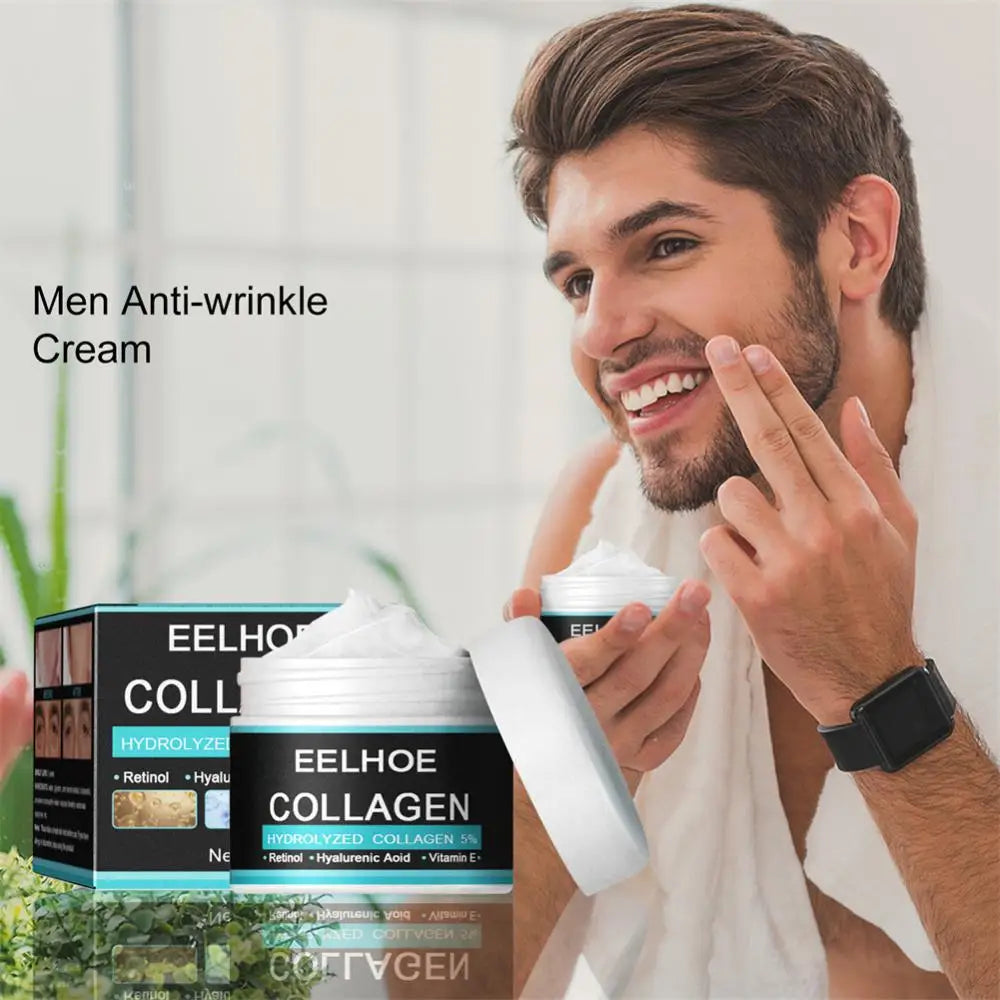 Collagen Creams For Men Improve Skin Quality Face Cream Firming Moisturizing Hyaluronic Acid Cream Facial Skin Care