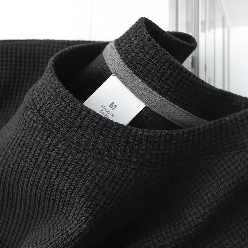 Summer Waffle Knit Casual Tee