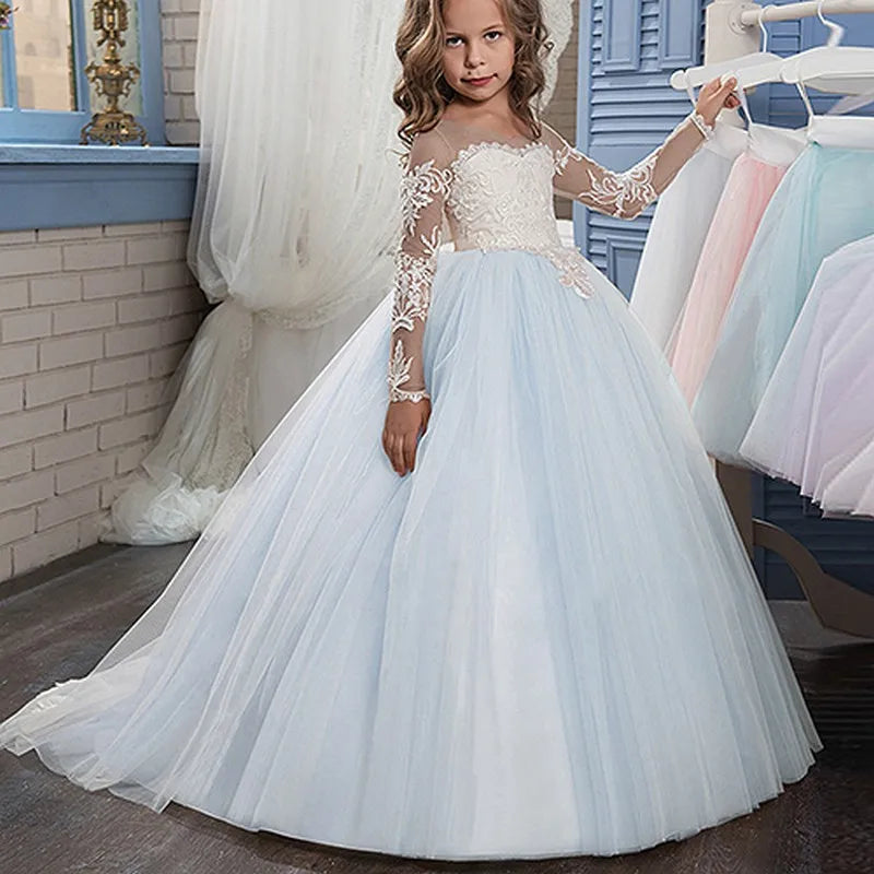 Lace Ball Gown Flower Dress