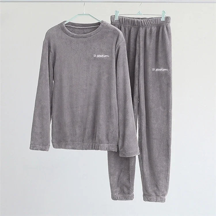 Thick Coral Fleece Pajama Set