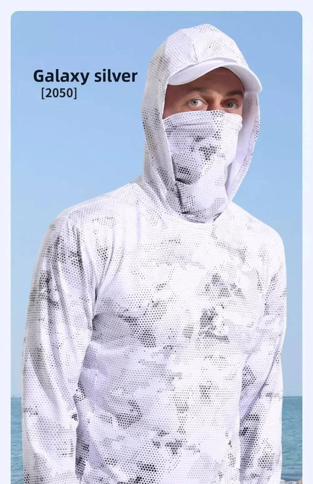 Hooded Design Fishing Shirt Summer Mask Lightweight Material Hooded Fishing Clothes Performance Fabric Outdoor Hoodie