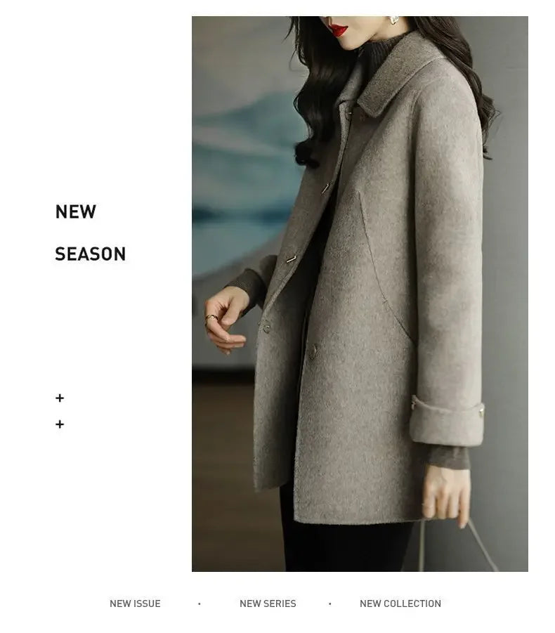 Minimalist French Wool Blend Coat