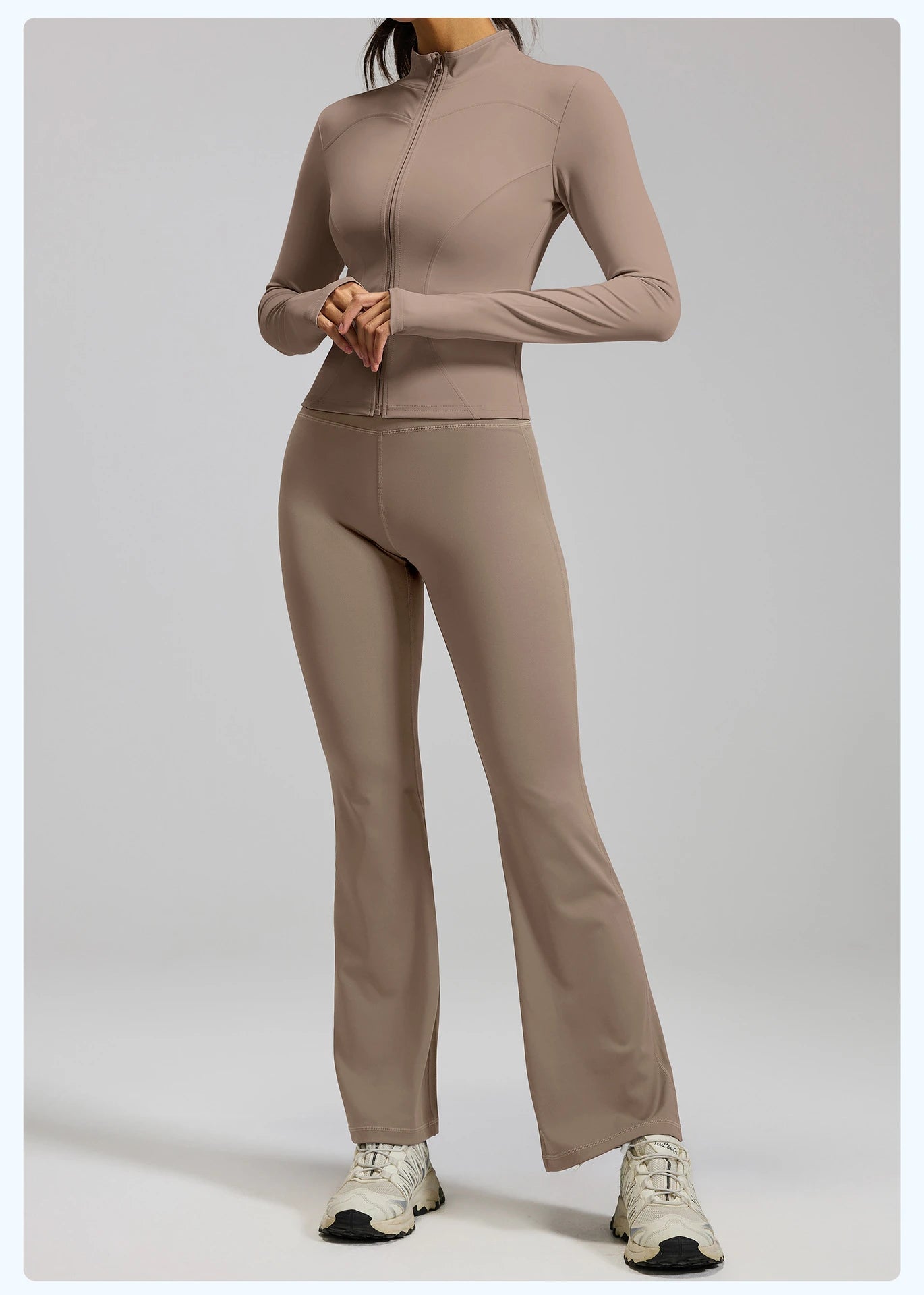 2PCS yoga suit, exercise set, gym set, women's exercise set, running exercise suit, long sleeved exercise suit, yoga suit