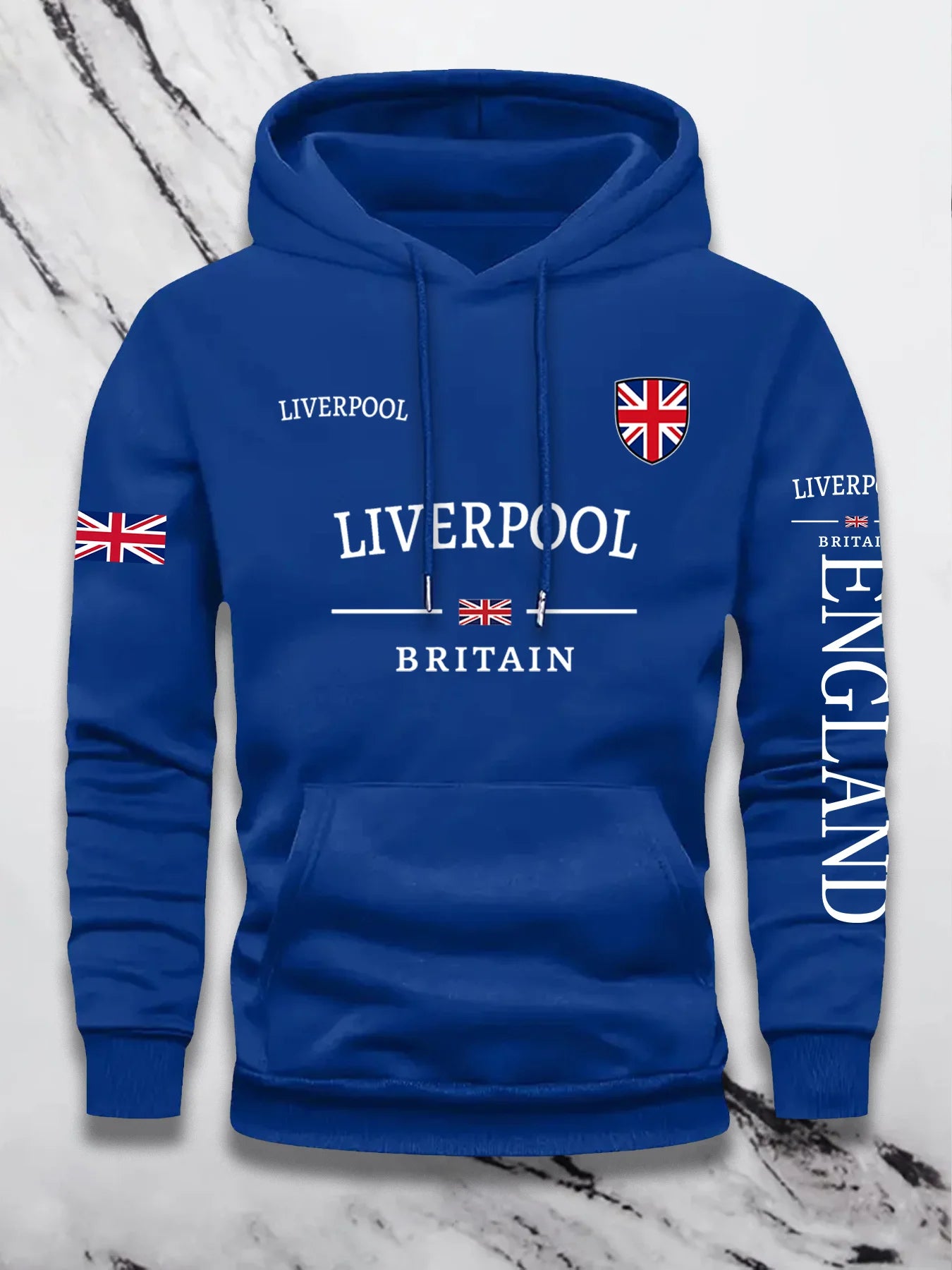 Britain Print Casual Pullover Hoodie