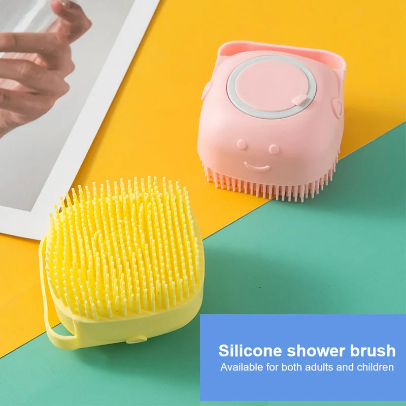 Soap Dispenser Silicone Massage Brush