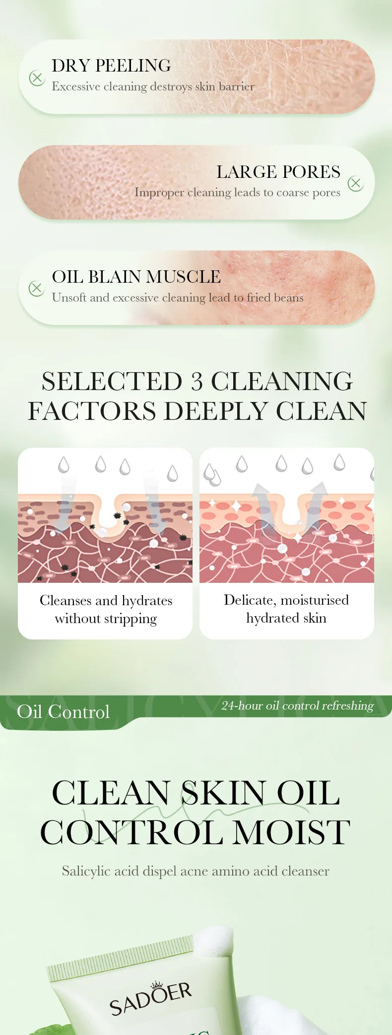 Salicylic Foam Facial Cleanser Wash