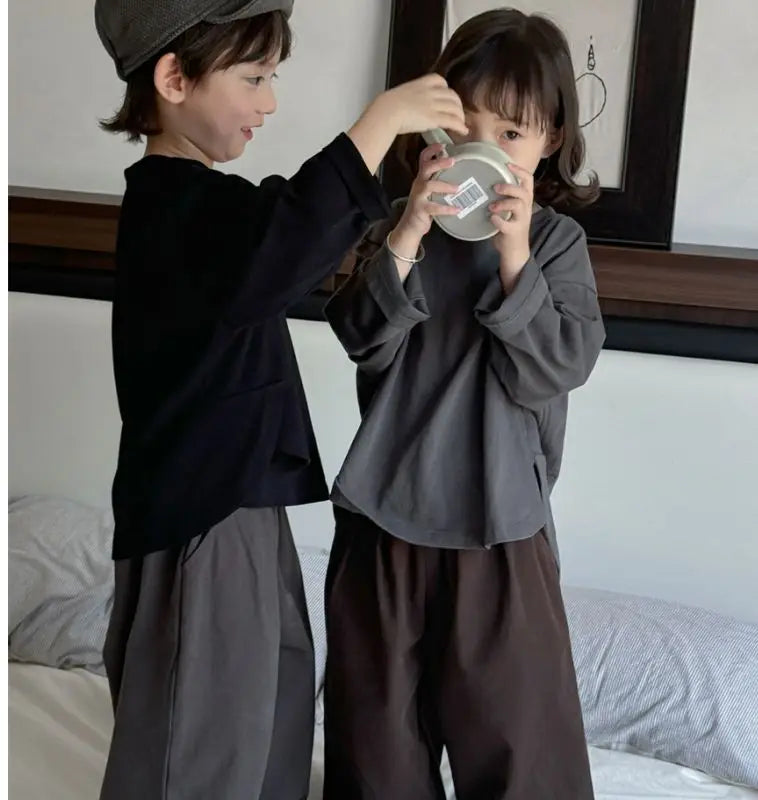 Kids Solid Long Sleeve Tee