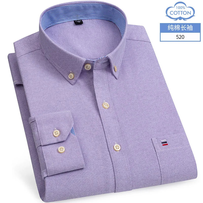 Oxford Striped Cotton Casual Shirt