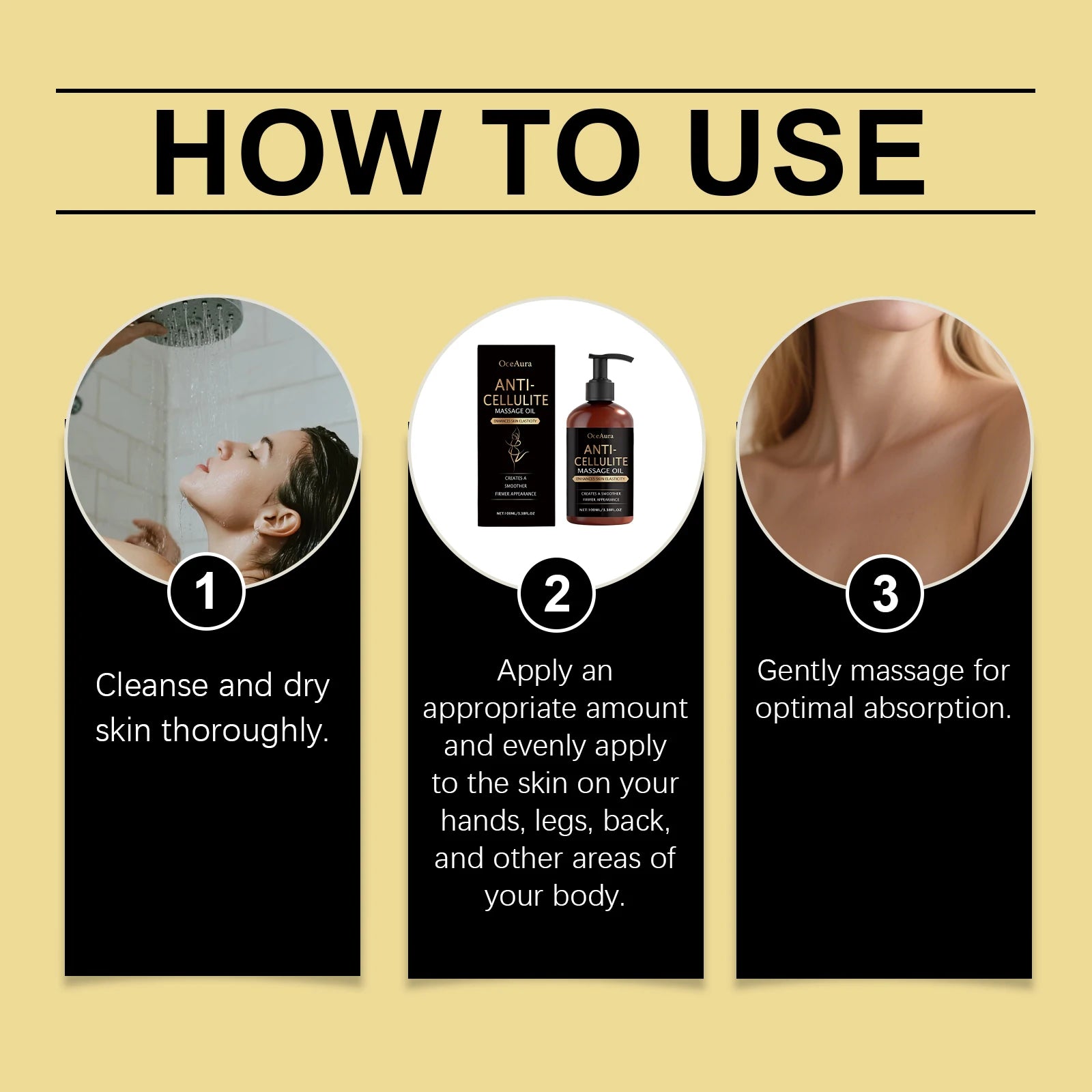 Body Nourishing Massage Oil, Moist and Refreshing, Non-Greasy, Moisturizes the Whole Body