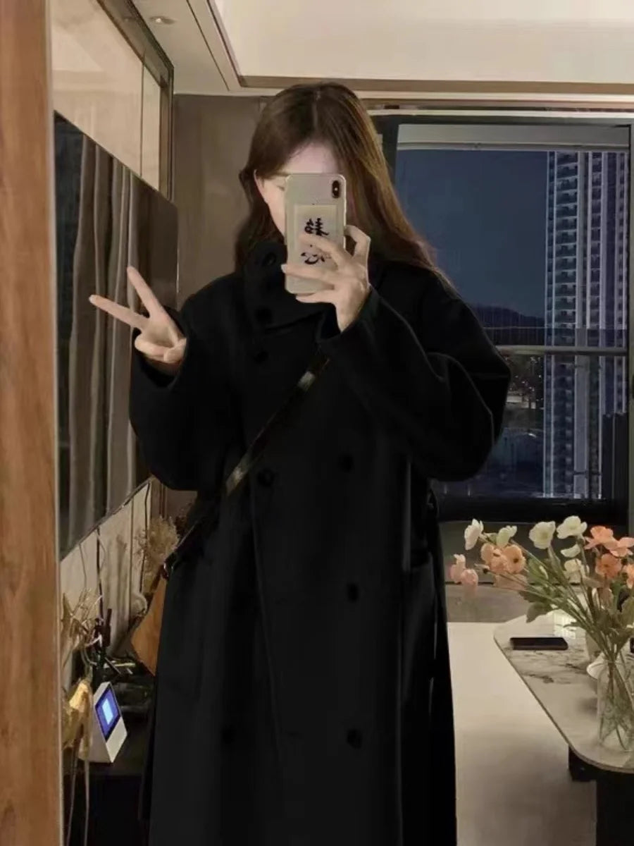 Sweet Double-Breasted Wool Coat