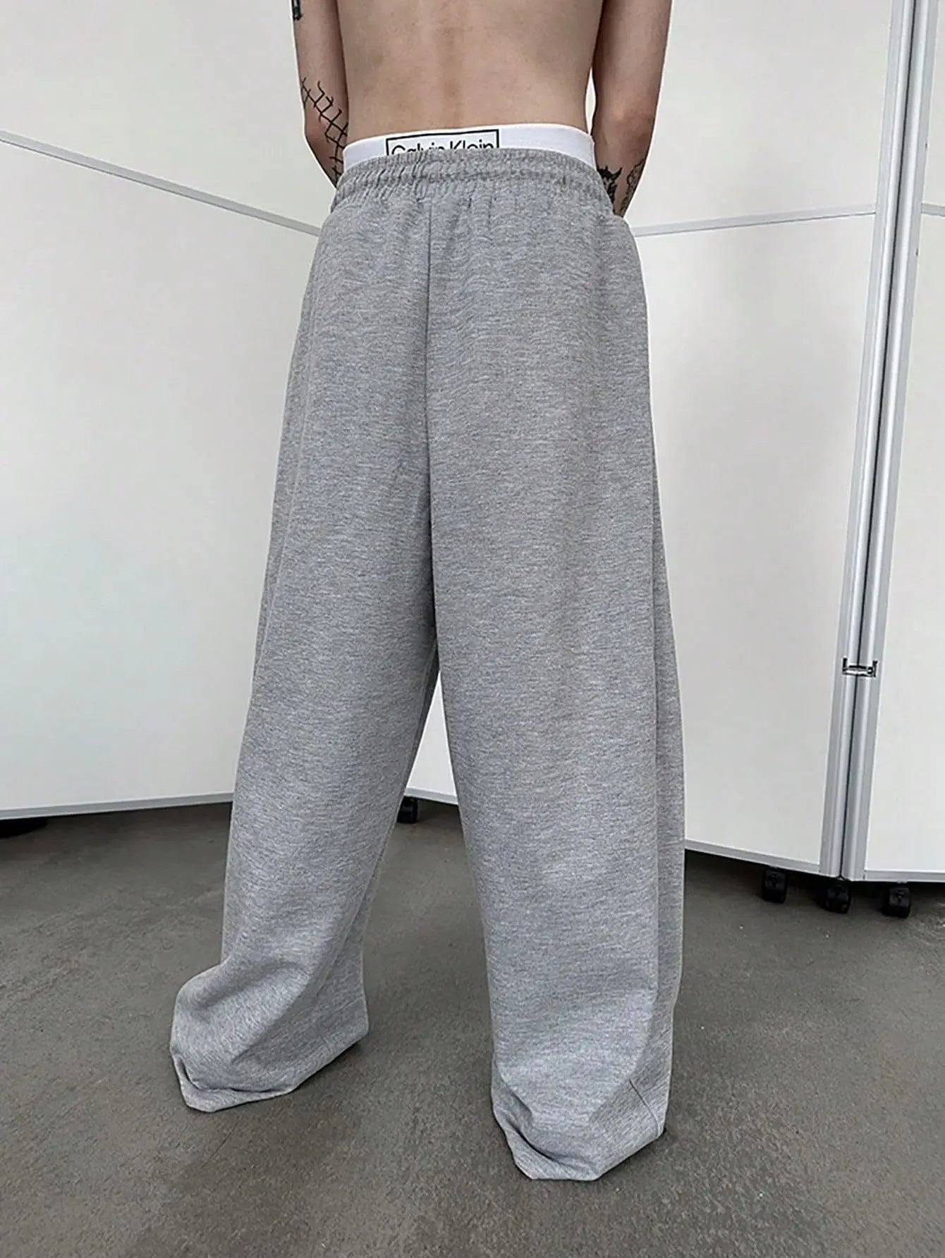 2026 New Straight Spring Autumn Joggers Men Jogging Sweatpants Sportswear Knit Tracksuit Sports Pants Trousers Wide Leg Clothing