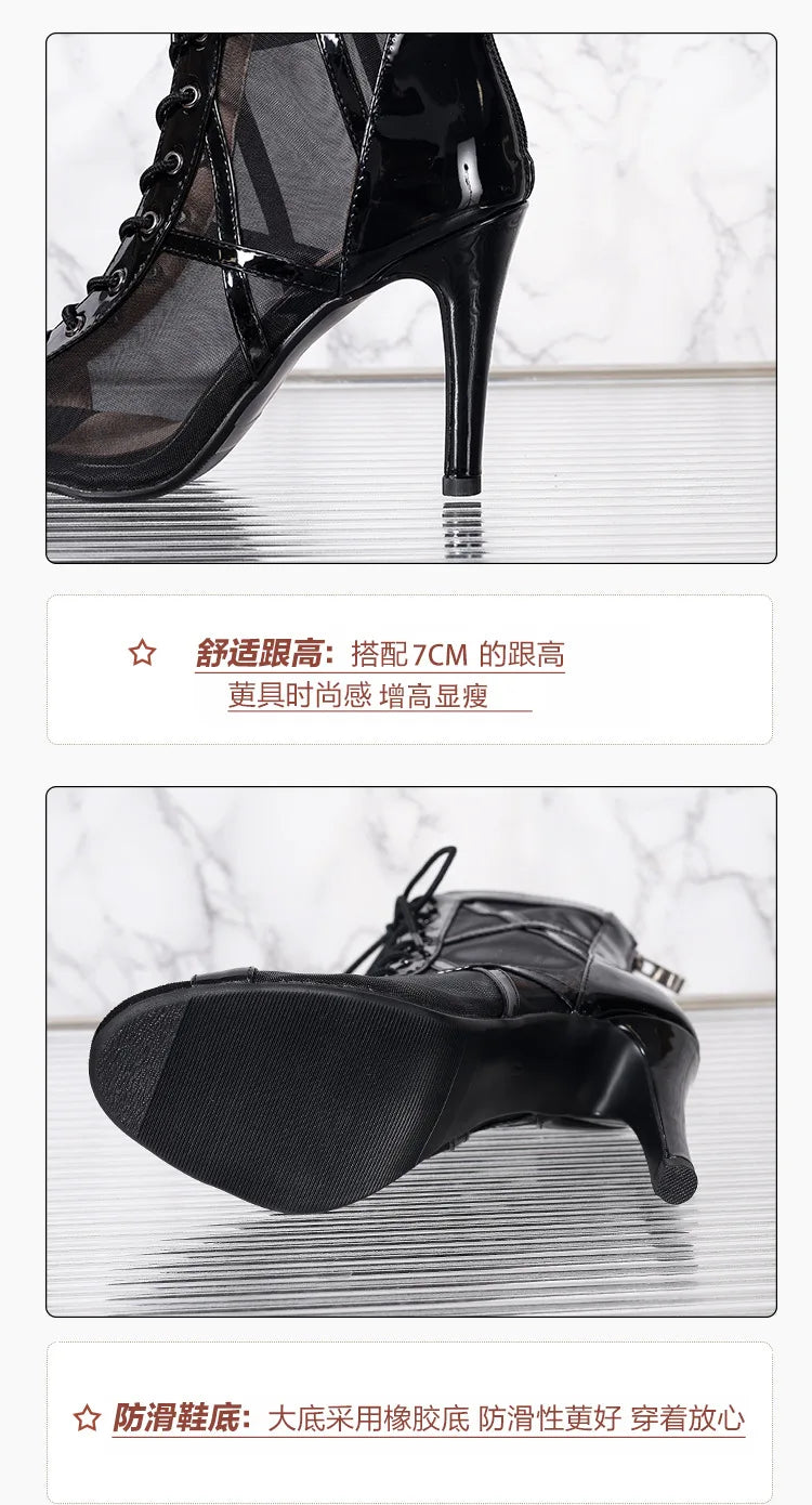 High Heels Women's Sandals New Open Toe Casual Latin Dance Shoes Girls' Ballroom Sandals Large Dance High Heels Women's Shoes 43