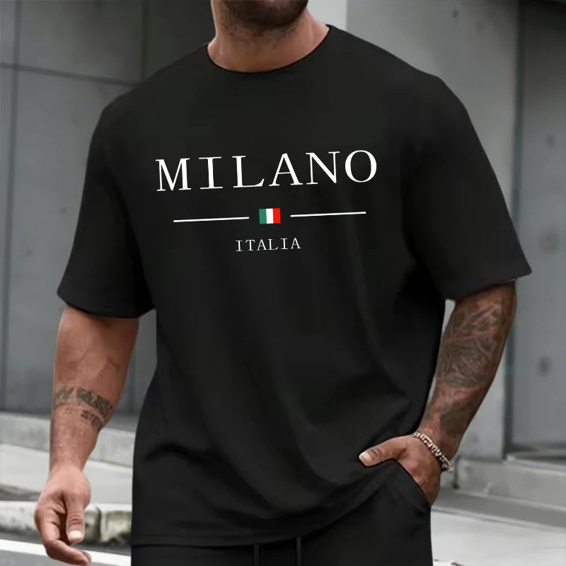 Men's Tracksuit Short Sleeve Top and Sports Shorts 2026 Summer Italy Fashion T-shirt Outfit Home Outdoor Daily Casual Sportswear