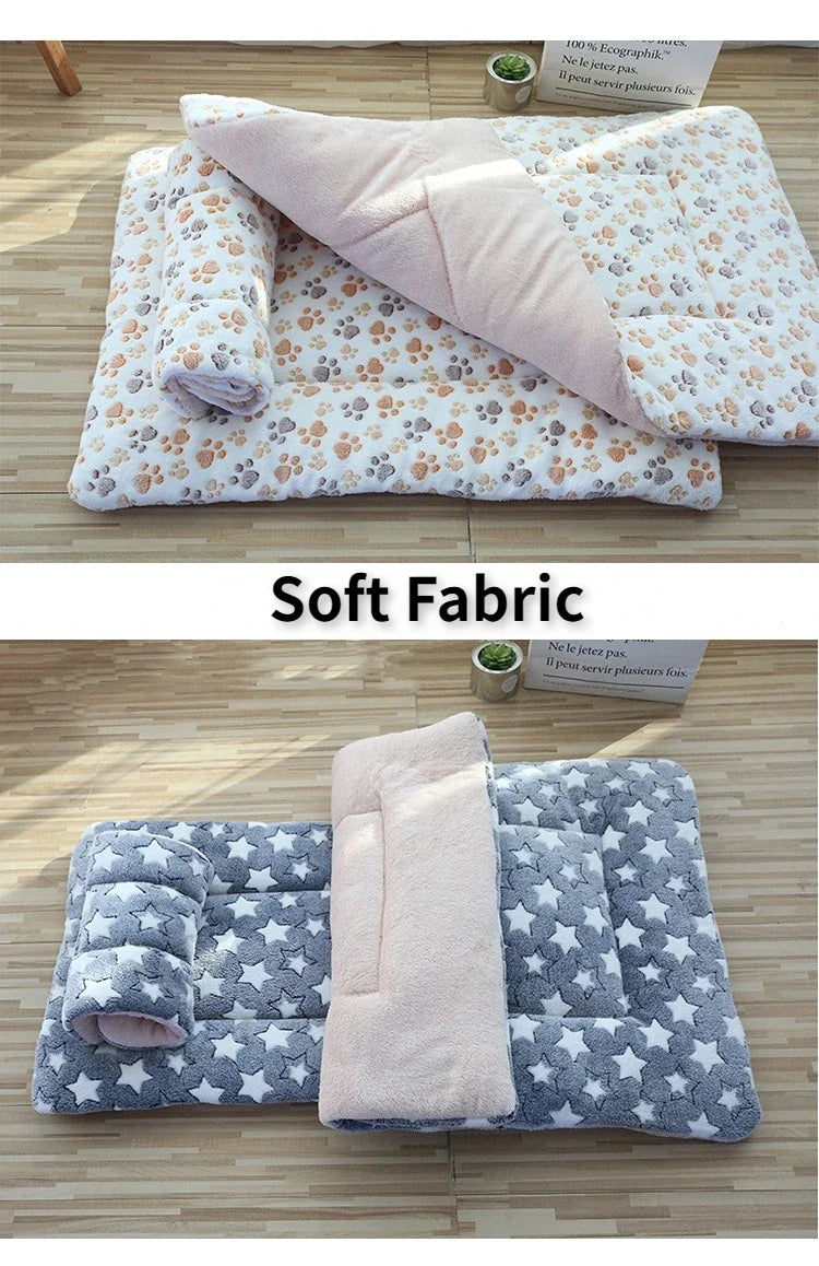 Soft Pet Bed Mats Short Plush Pet Sleeping Bed Mats for Cats Dogs Cute Pad Blanket Warm Kitten Cushion Cat Accessories