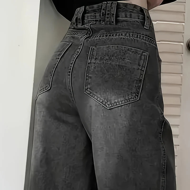 Loose High Waist Wide Jeans