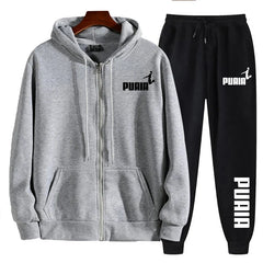 New in Women Tracksuit Trend Printing Hooded Sweatshirts Pants 2Pcs Set Casual Zipper Overcoat Suit Daily Clothing Autumn Winter