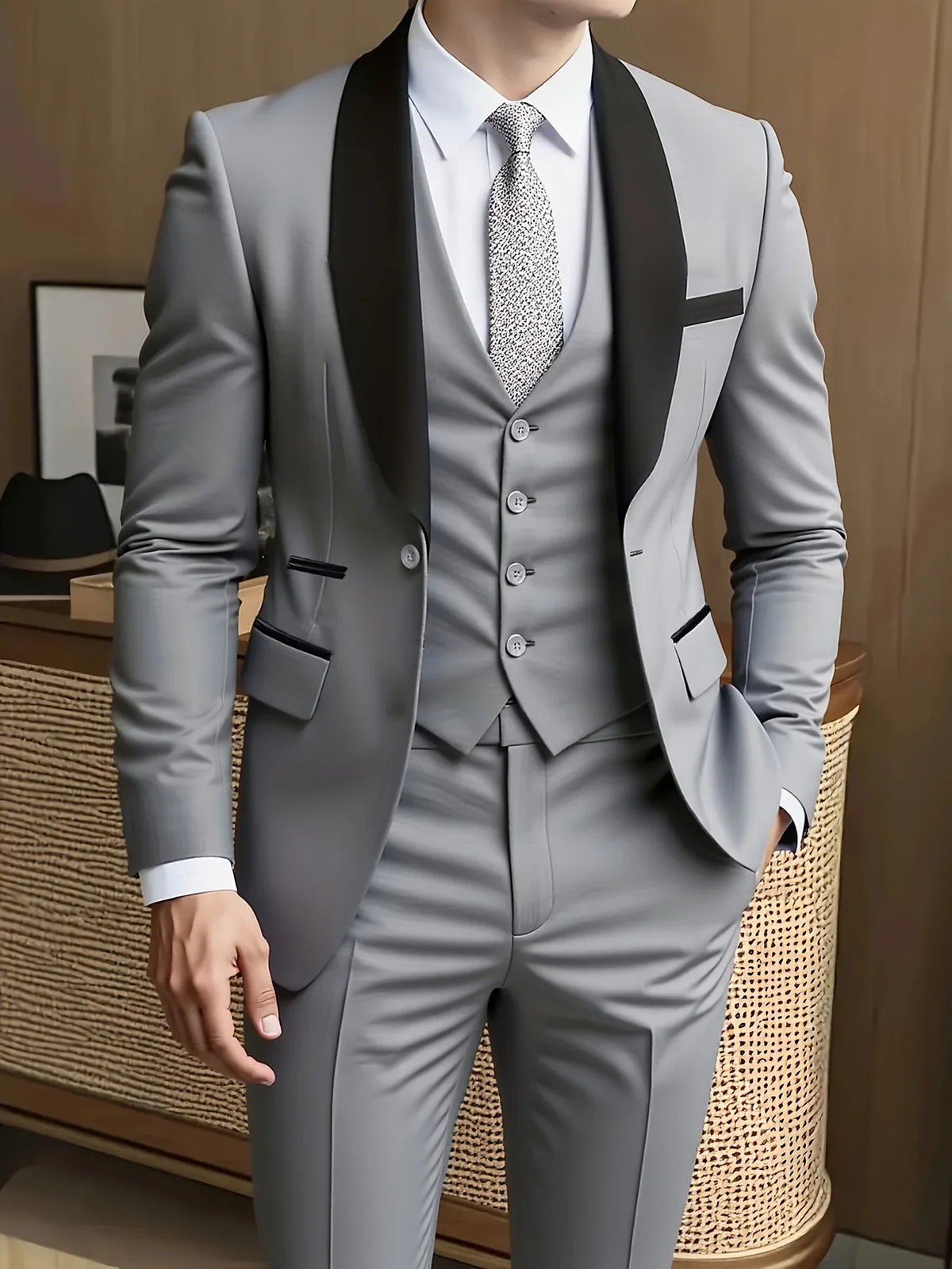 Classic Three-Piece Formal Suit Set