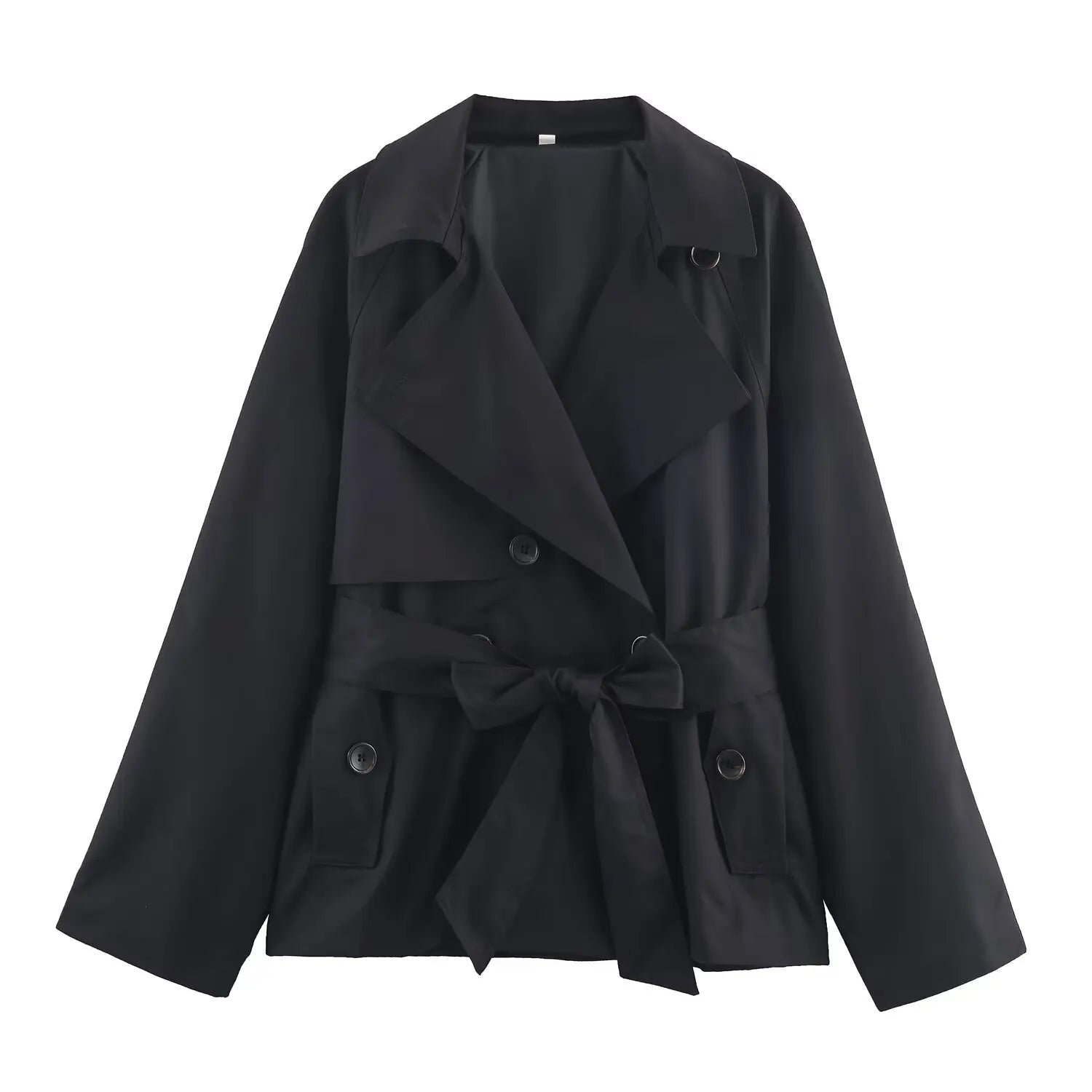Women's Jackets Autumn 2026 New Fashion Short Trench Coats Chic Lapel Loose Elegant Women long-sleeved Warm Autumn Street Jacket