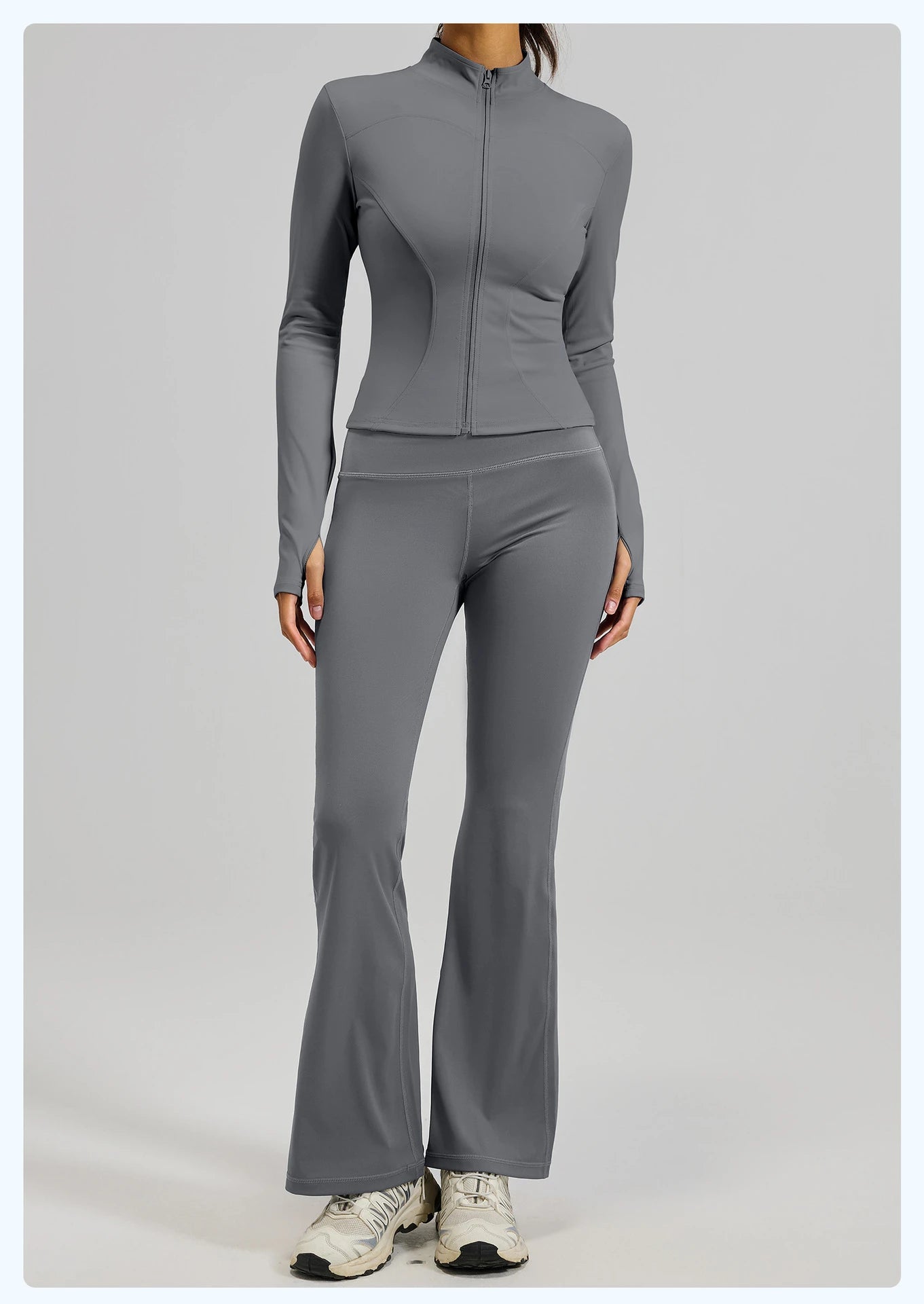 2PCS yoga suit, exercise set, gym set, women's exercise set, running exercise suit, long sleeved exercise suit, yoga suit