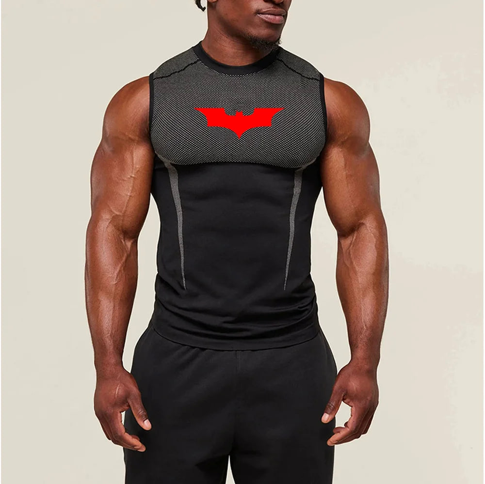 Men's Quick Dry Sport Vest Summer Training Tanktop Sleeveless Gym Workout Fitness Tops Running Tee for Active Men