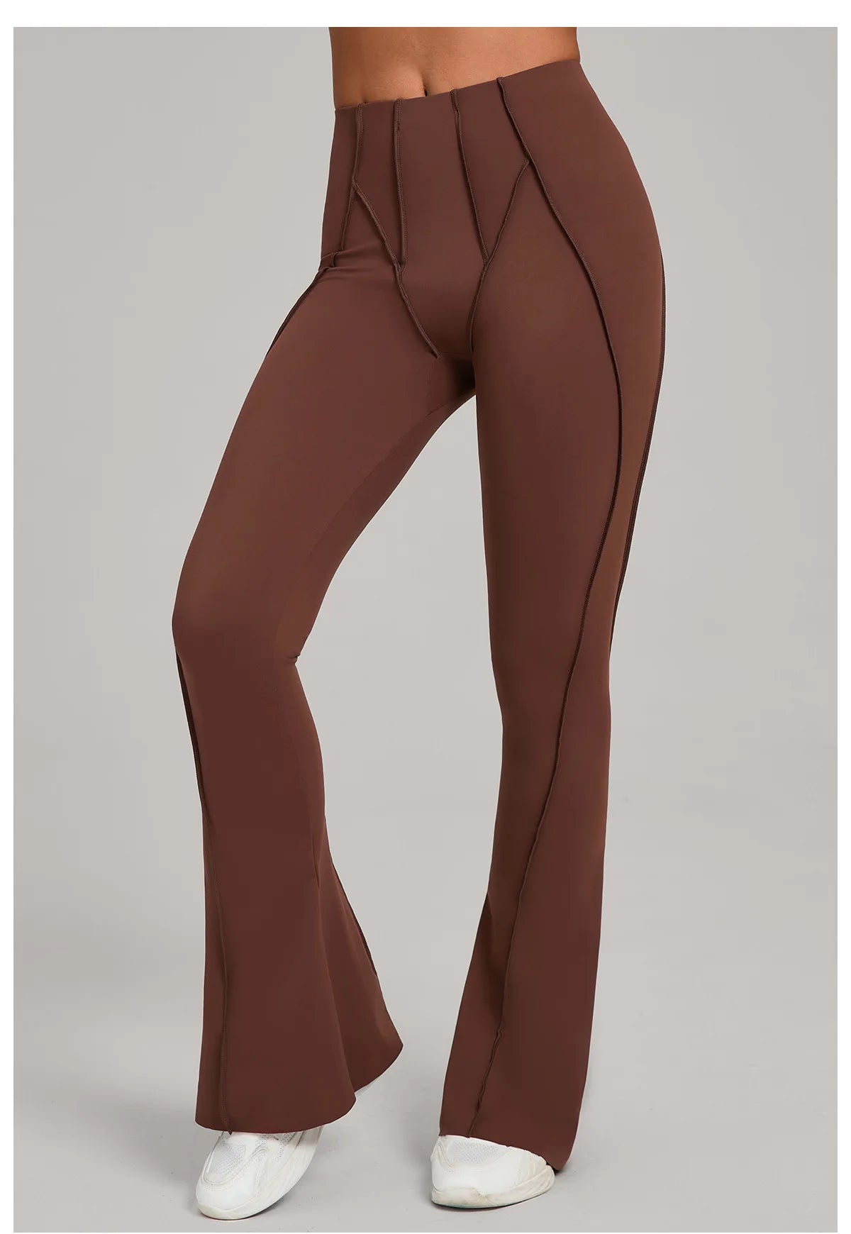 Gym Workout Women's Wide-Leg Tight-Fitting Hip-Lifting Yoga Flared Pants Dance High-Waist Flared Casual Outdoors Sports Trousers