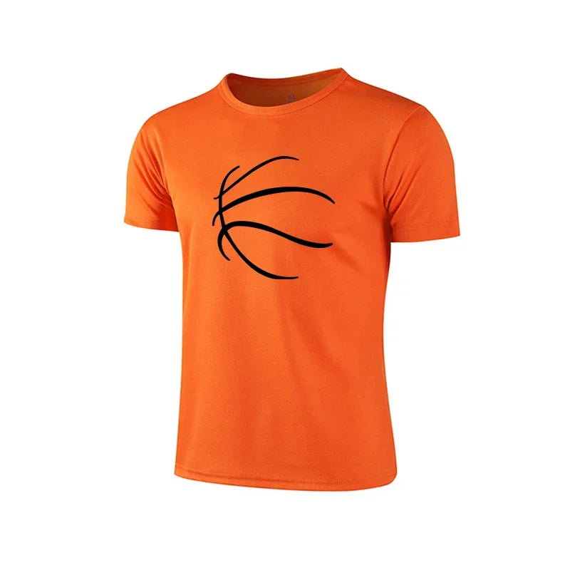 2025 Men's Exercise Training T-shirts Summer Outdoor Casual Sport Running Short Sleeved Top Gym Fitness Tees Basketball Jersey