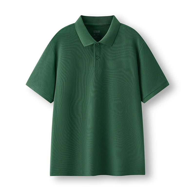 Semir Polo Shirt Men Moisture Wicking Solid Color Short Sleeve T-Shirt 2025 Summer New Slim Fit Top for Active Wear
