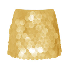 Y2K Women's Bling Fashion Mini Skirts Hotsweet Low Rise Sequins Skirts Spring Summer Casual Bodycon Skirts