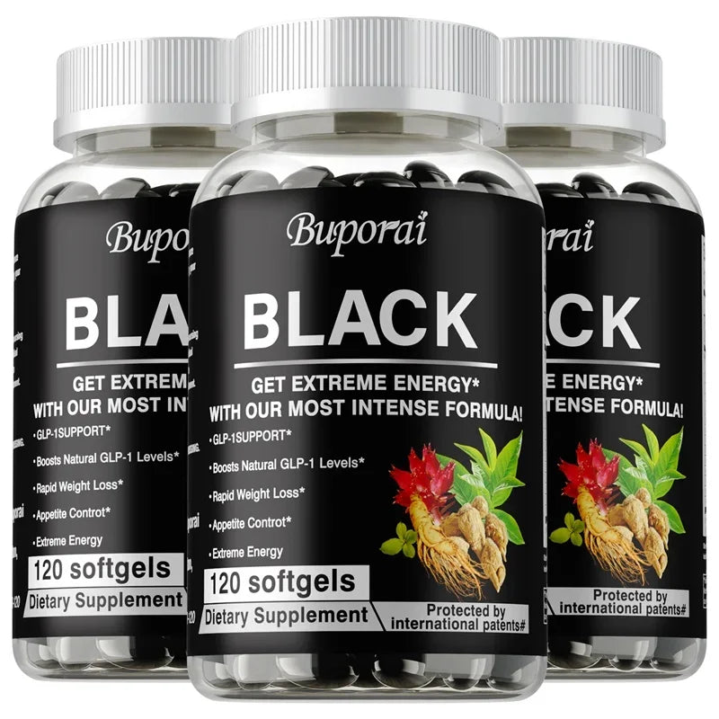 Black Metabolism Support Capsule Supplement