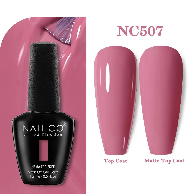 NAILCO 333 Colors Gel Nail Polish Semi Permanent Varnishes Nails Art Design Hybrid Soak Off Top Base Coat UV Gel Manicure 15ml