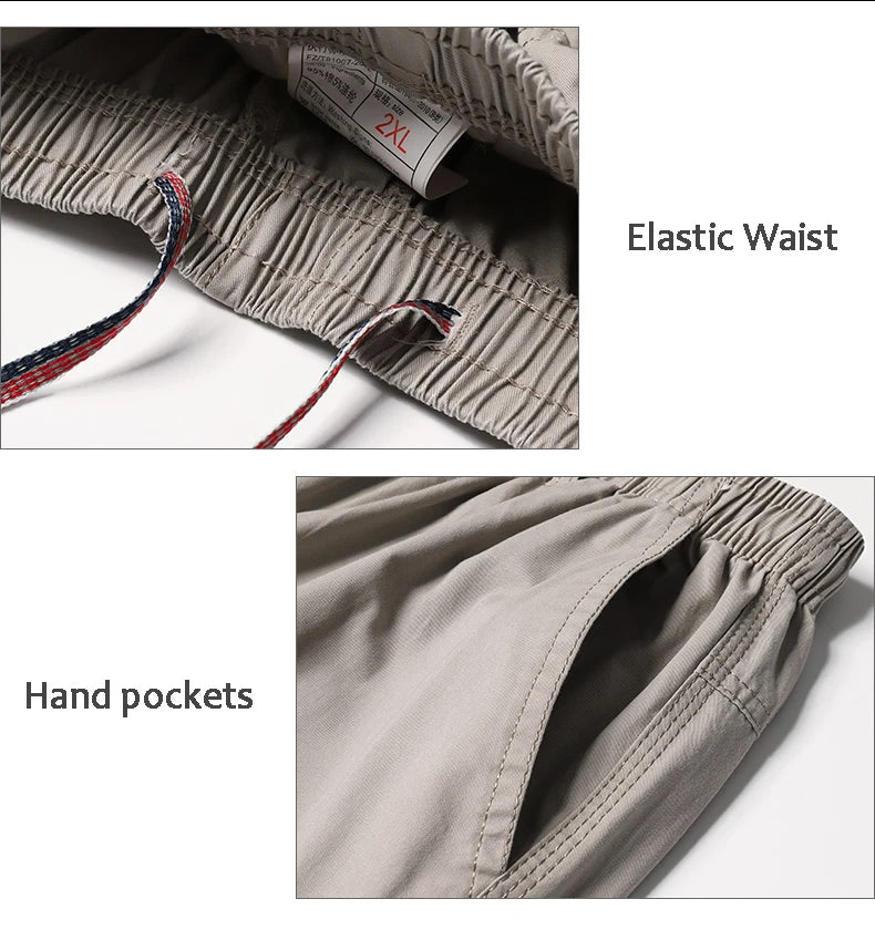 Loose Cotton Cargo Work Pants