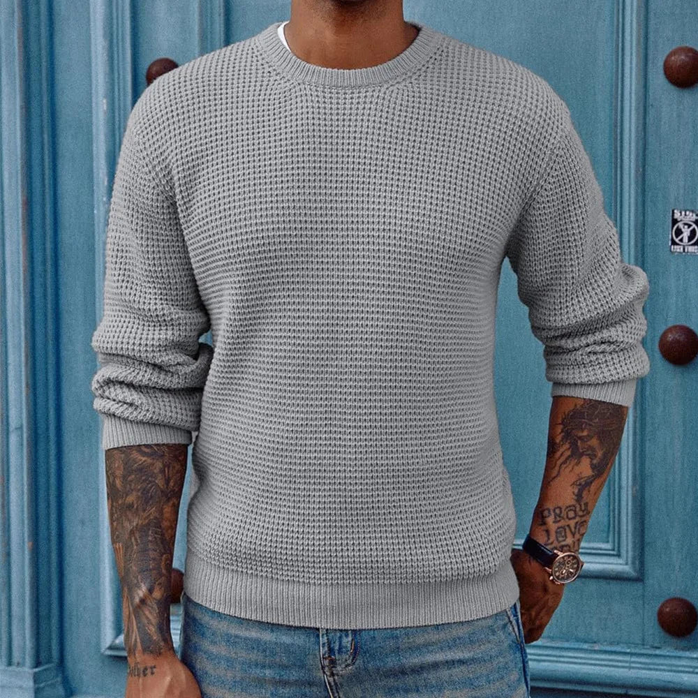 Men’s O-Neck Knit Pullover Sweater