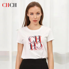 Luxury Embroidered Cotton Summer Tee
