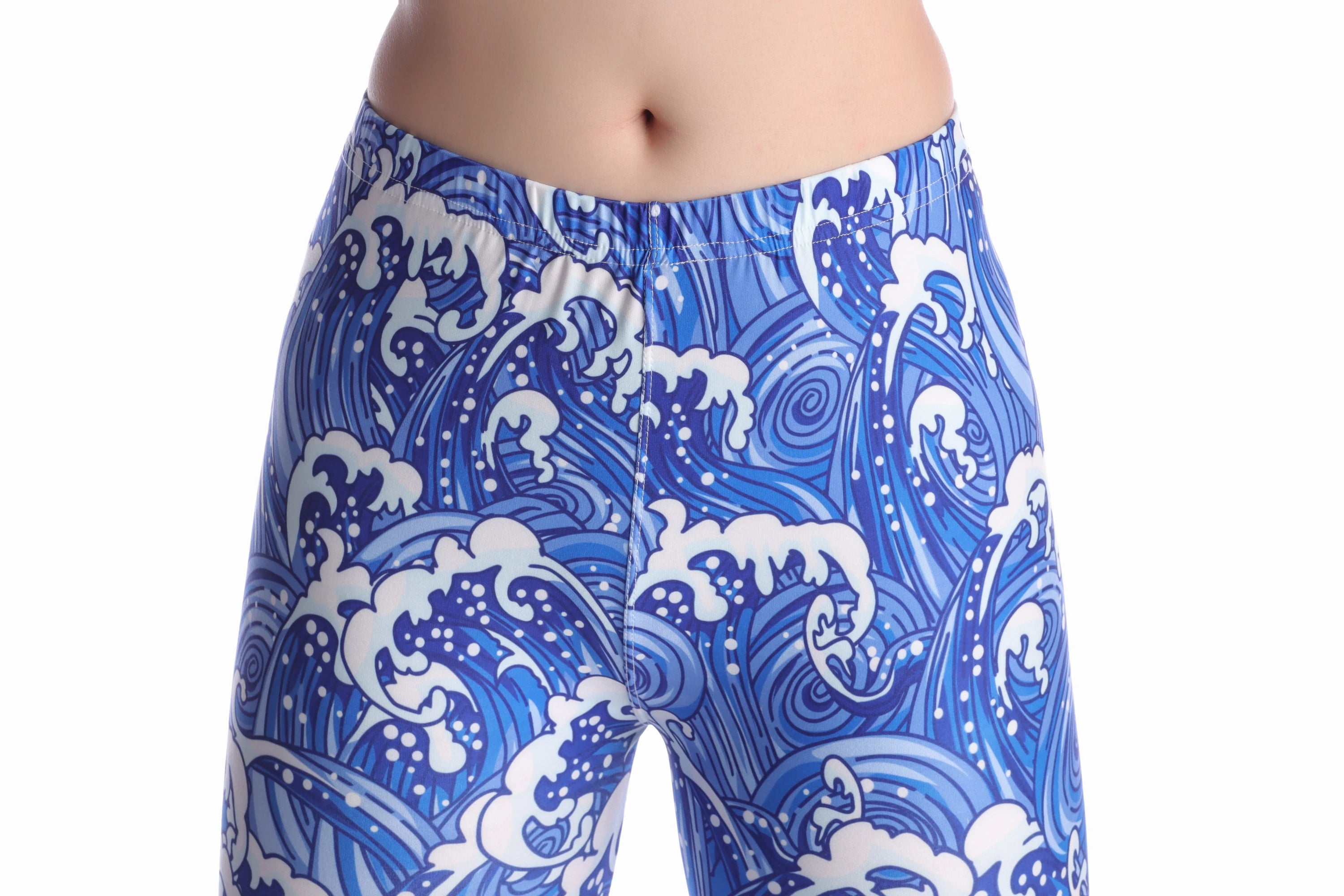 Women Leggings High Waist Cartoon Comic Beauty Print Trousers Soft Female Casual Elastic Pant