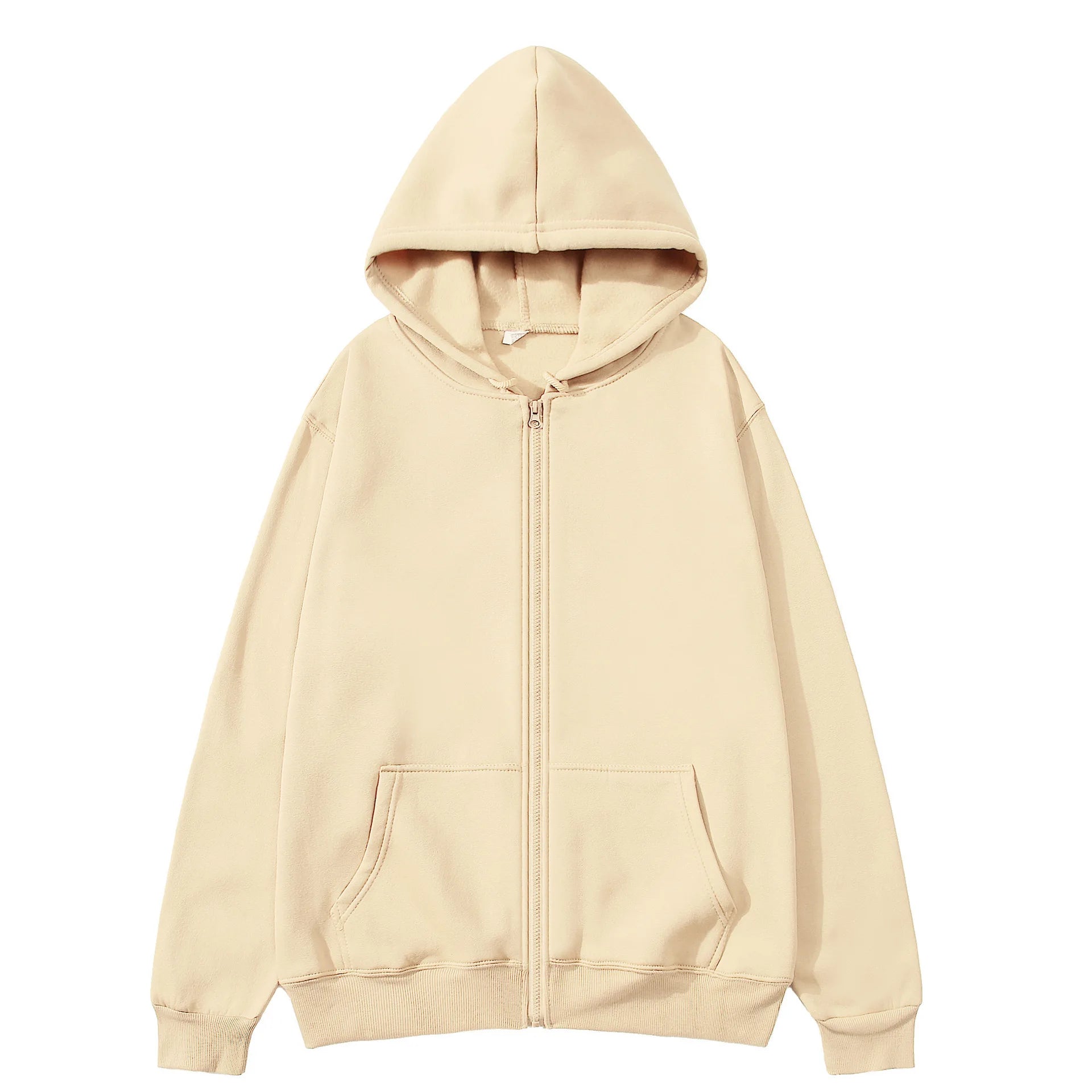 Men’s High Street Solid Zip-Up Hoodie