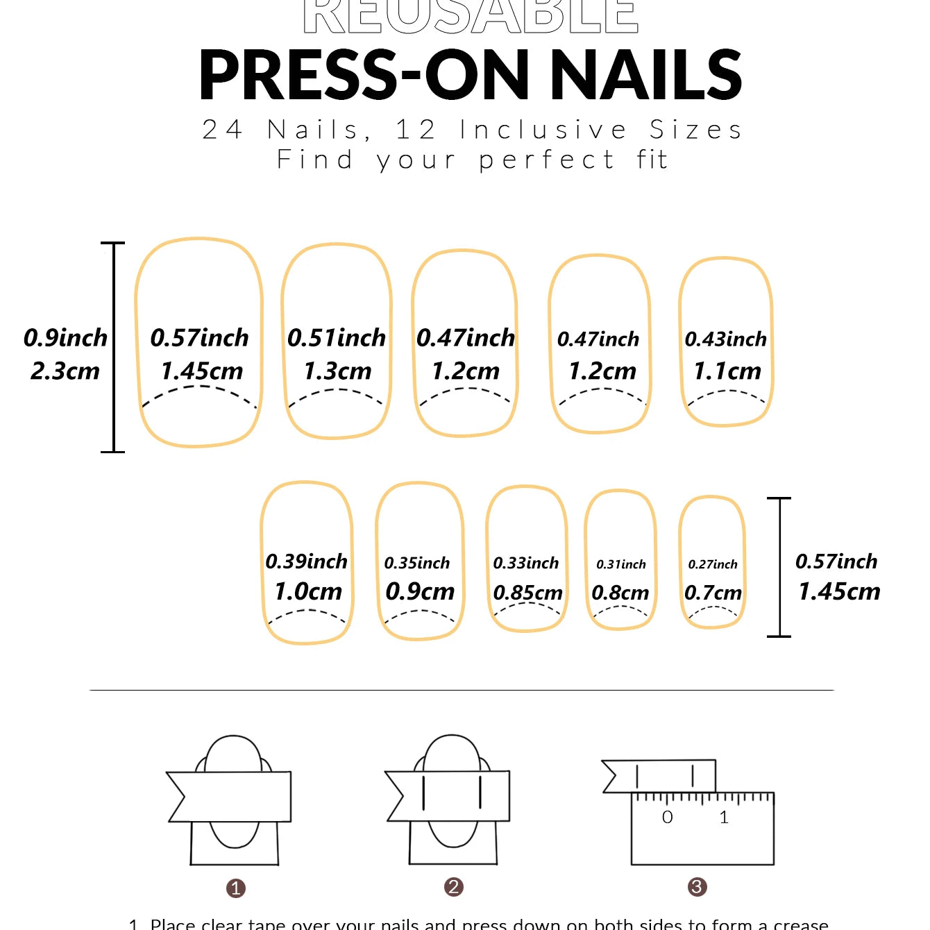 24PCS Short False Nails With Rose Leaf Design Pressed On The Nails, Glossy Glue, Black Full Coverage Acrylic False Nails