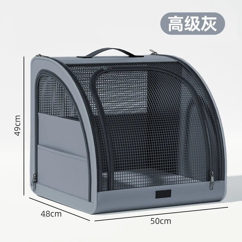 Pet Car Portable Dog Kennel Foldable Scratch Resistant Breathable Cat Bag for Outdoor Use Pet Cat Backpack Carrier
