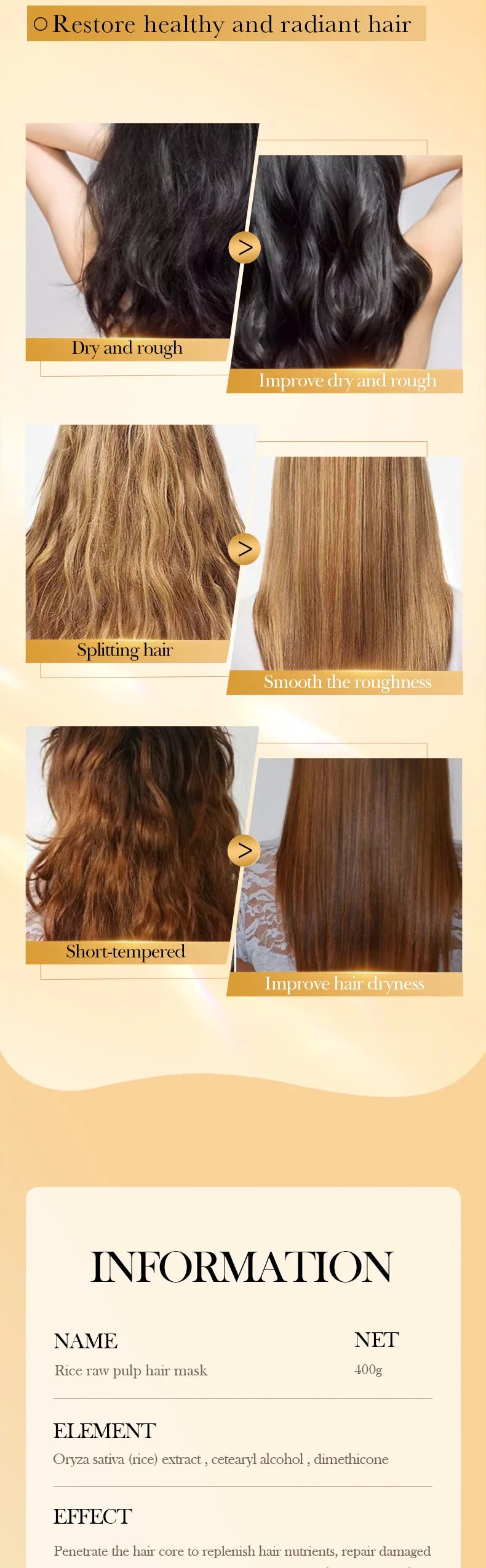 Rice Keratin Instant Repair Mask