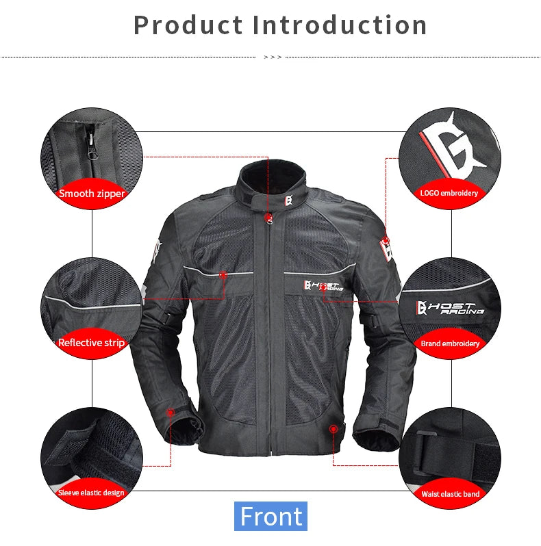 Reflective Protective Riding Jacket