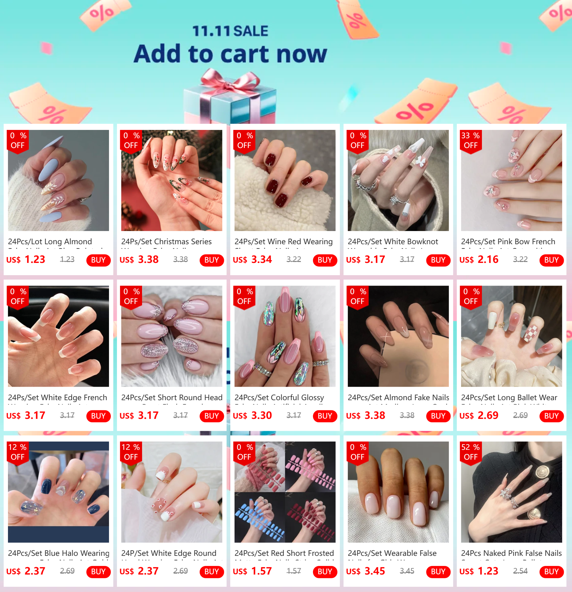 24Pcs/Set Wearable False Nails for Girls Women Removable Solid Color Short Fake Nails Art Finished Simple White Press on Nail