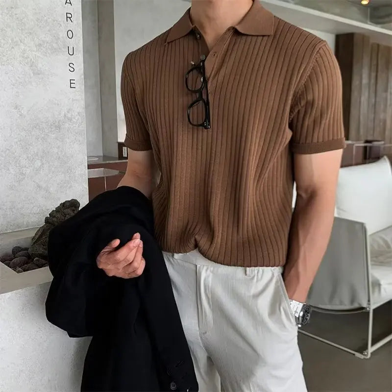 Slim Breathable Summer Knit Polo