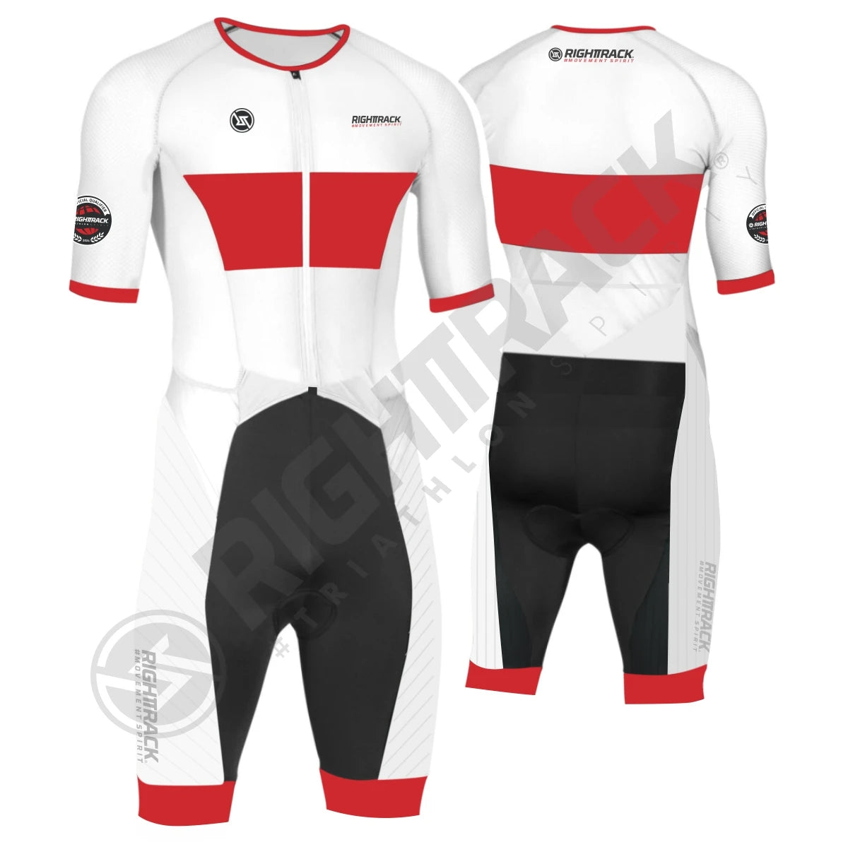 RIGHTTRACK Trisuit MEN'S Triathlon Jumpsuit Summer Skinsuit Swimming Cycling Running Competition Apparel Custom Names Flags