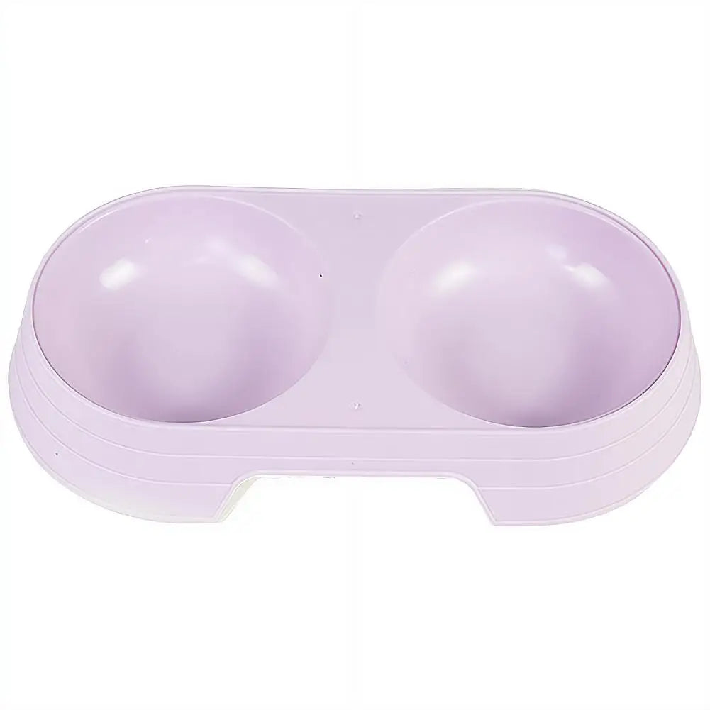 Non-Slip Double Pet Bowls Food & Water Feeder for Cats and Small Dogs BPA-Free Easy-Clean Raised Pet Dishes in 4 Colors