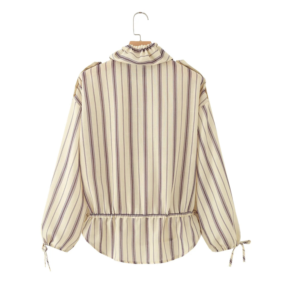 Women's Shirts Autumn 2026 New Fashion Stripes Slim Unique Youth Street Autumn Blouses Chic Elegant Travel Comfortable Blouse
