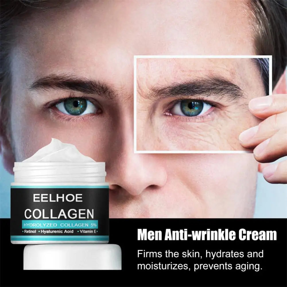 Collagen Creams For Men Improve Skin Quality Face Cream Firming Moisturizing Hyaluronic Acid Cream Facial Skin Care