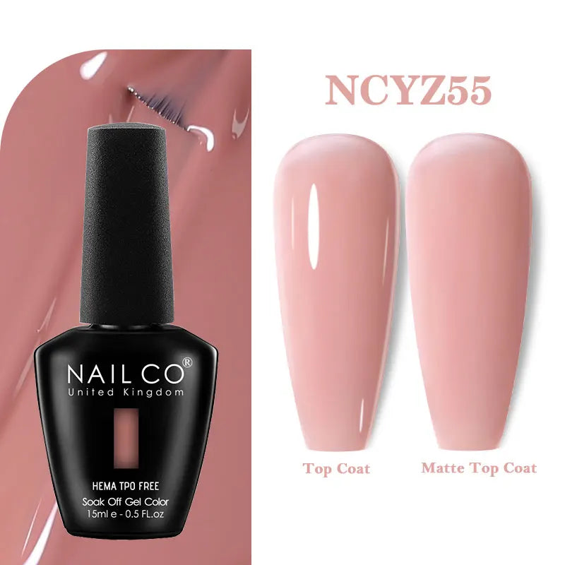 NAILCO 333 Colors Gel Nail Polish Semi Permanent Varnishes Nails Art Design Hybrid Soak Off Top Base Coat UV Gel Manicure 15ml