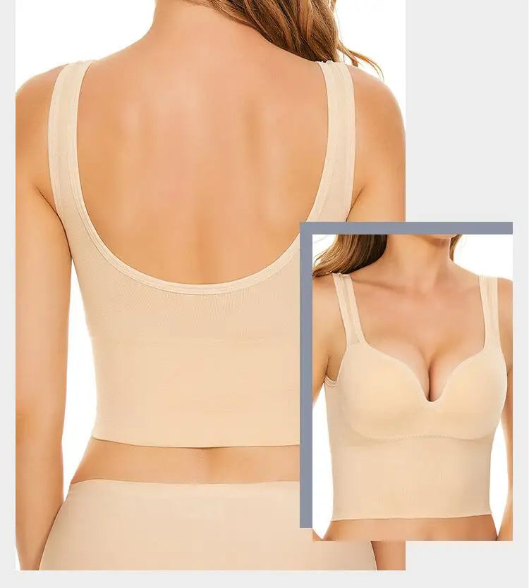 Sexy Sports Bra Beauty Back Push Up Bras Big Backless Straps Soft Support Lingerie For Women Underwear