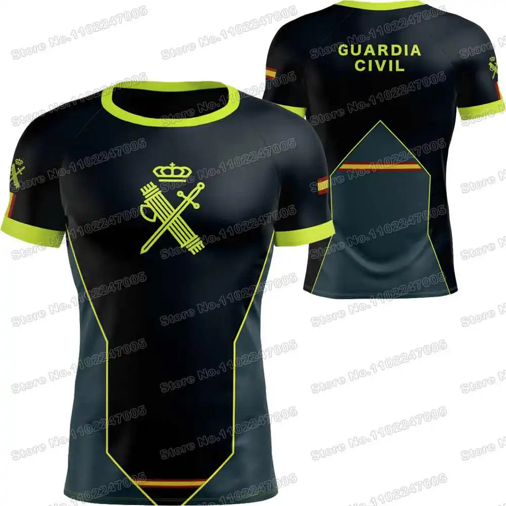 2025 Spanish Civil Guard T Shirt Men Outdoor Shirts Spain Military Clothing Training Tops Downhill MTB Jersey Running Sportswear