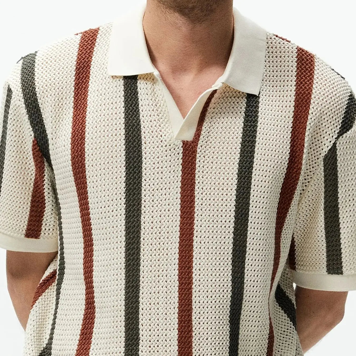 Striped Knit Polo