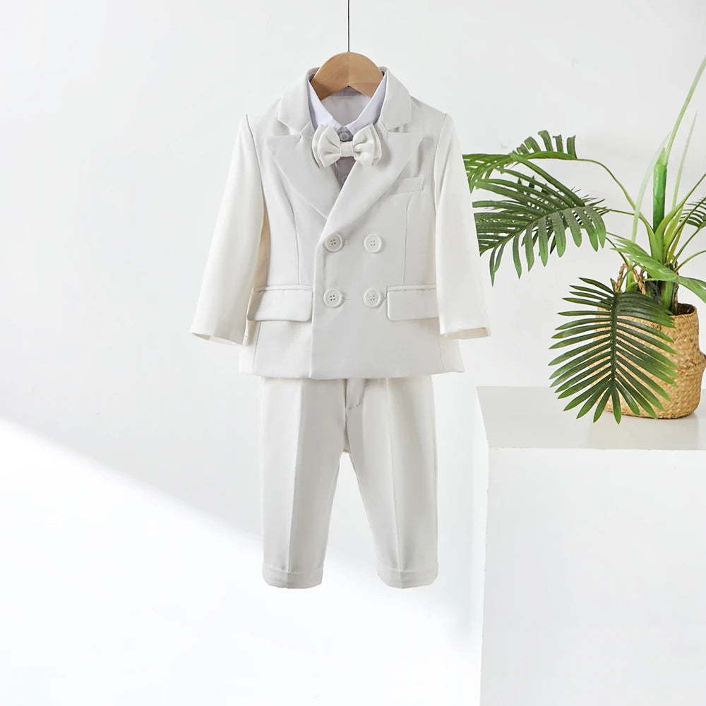 White Formal Boys Blazer Set